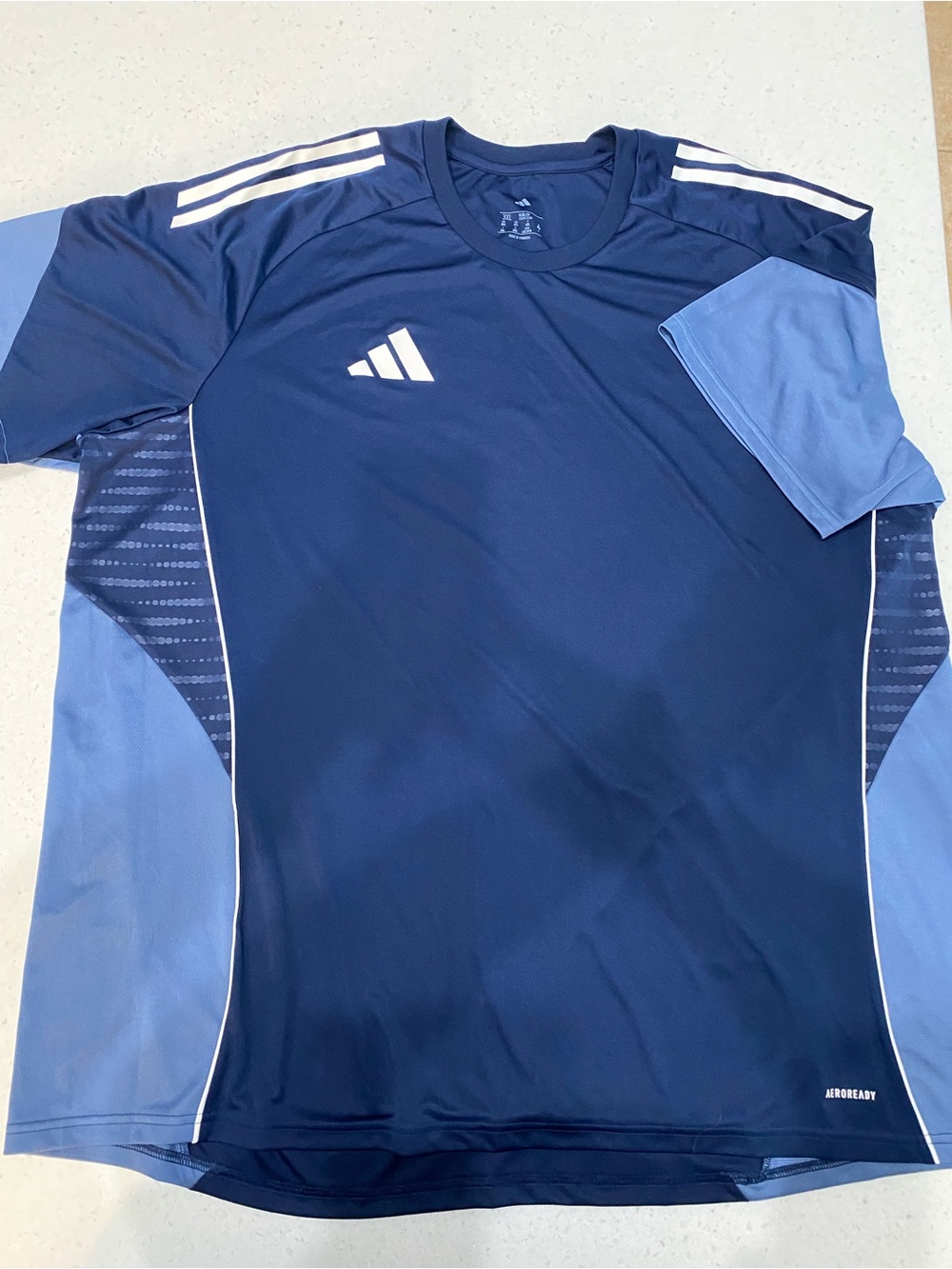 adidas Men’s Navy and Light Blue Training Jersey